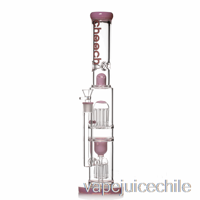 Vape Chile Cheech Glass Doble árbol Big Rig Bong Rosa